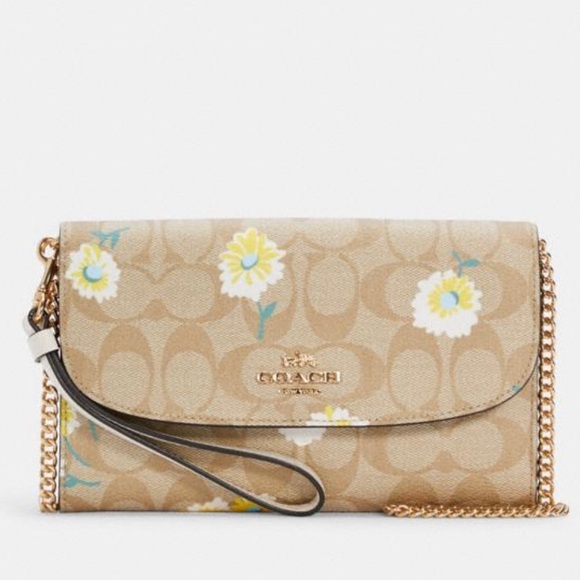❌SOLD ❌🌻 Crossbody In Signature Canvas With Daisy Print - Picture 9 of 12